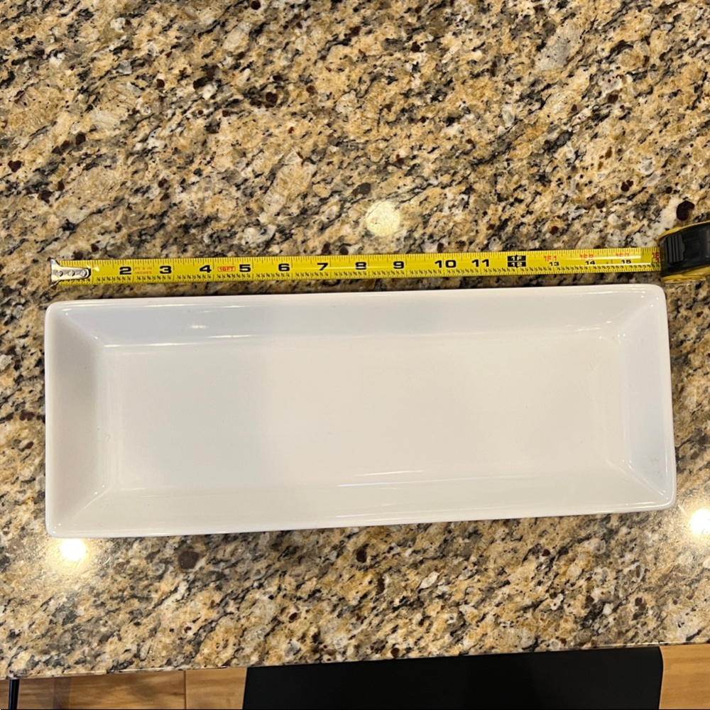 The Pampered Chef White Rectangular Serving Platter